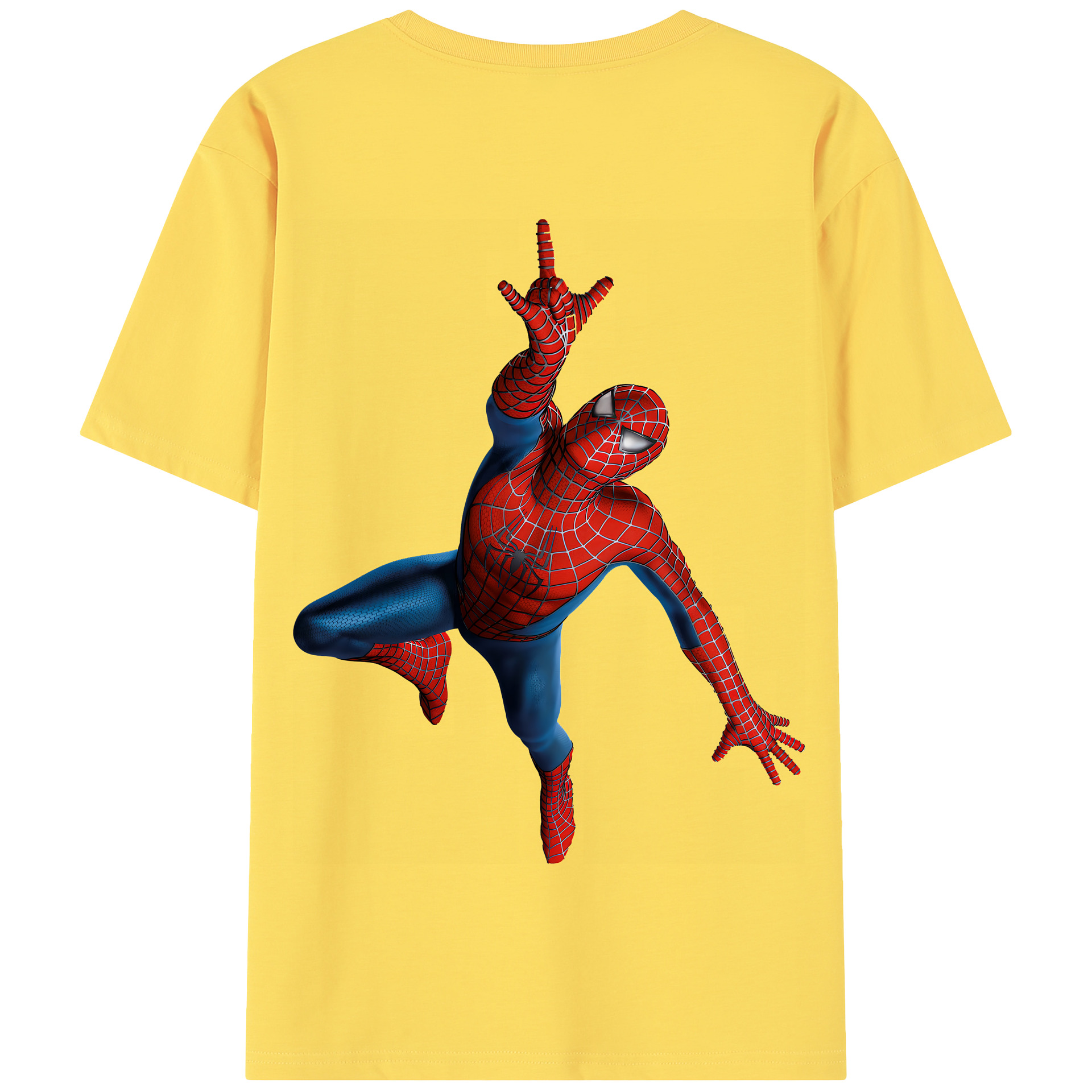 （画像用） Spider Man スパイダーマン 綿100％半袖Tシャツ（背面プリント）