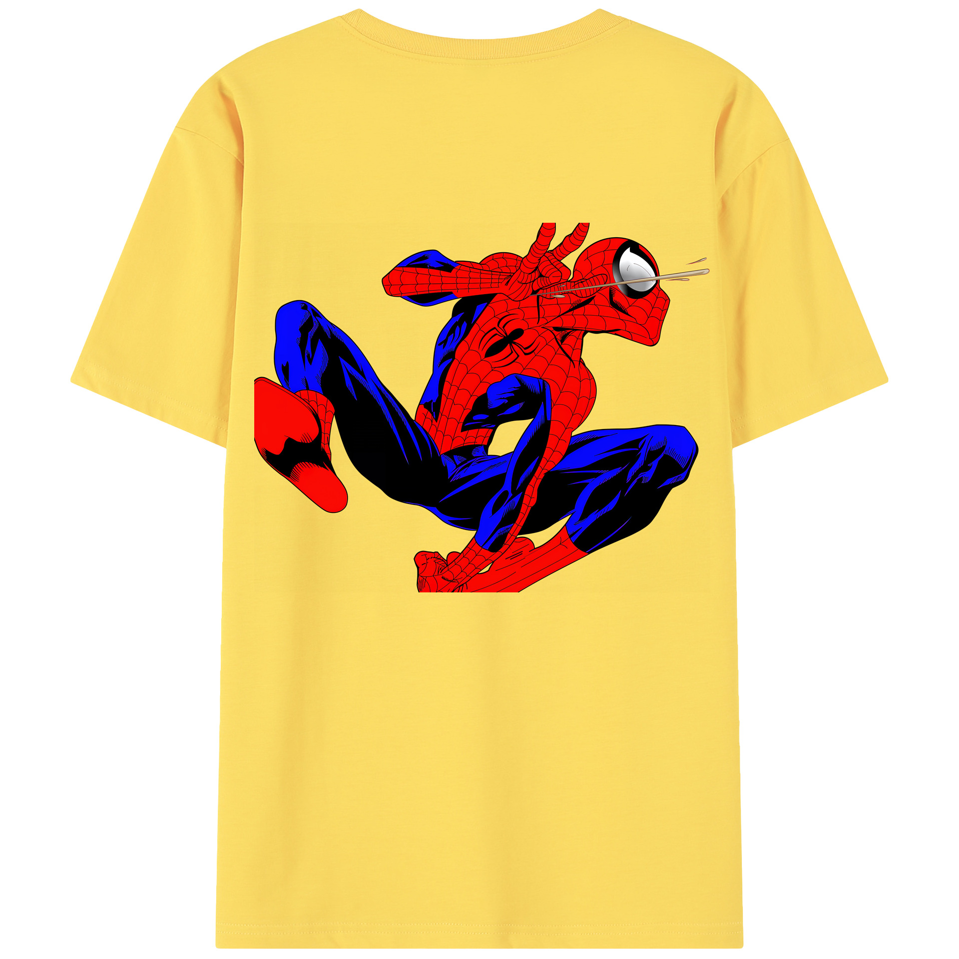 （画像用） Spider Man スパイダーマン 綿100％半袖Tシャツ（背面プリント）