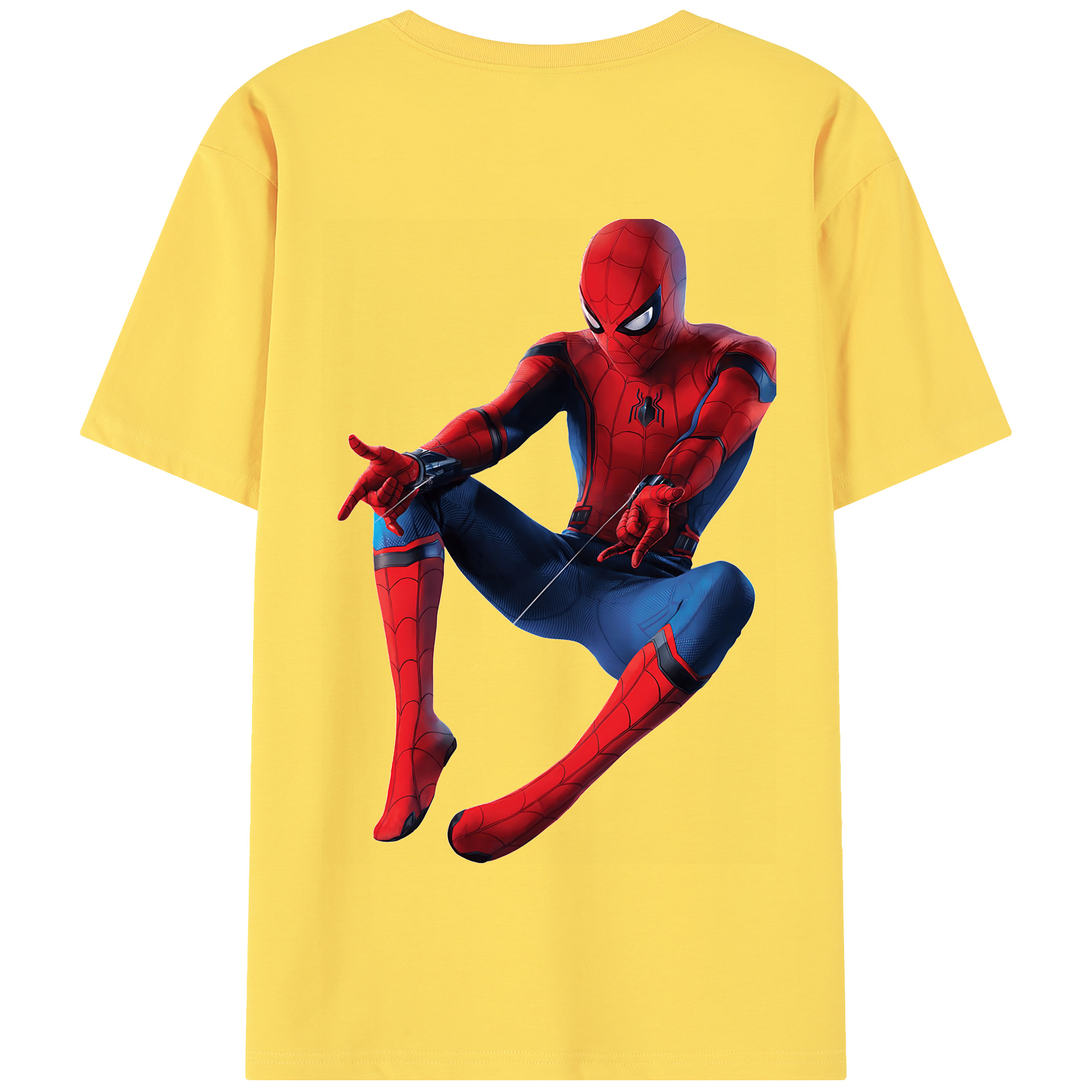 （画像用） Spider Man スパイダーマン 綿100％半袖Tシャツ（背面プリント）