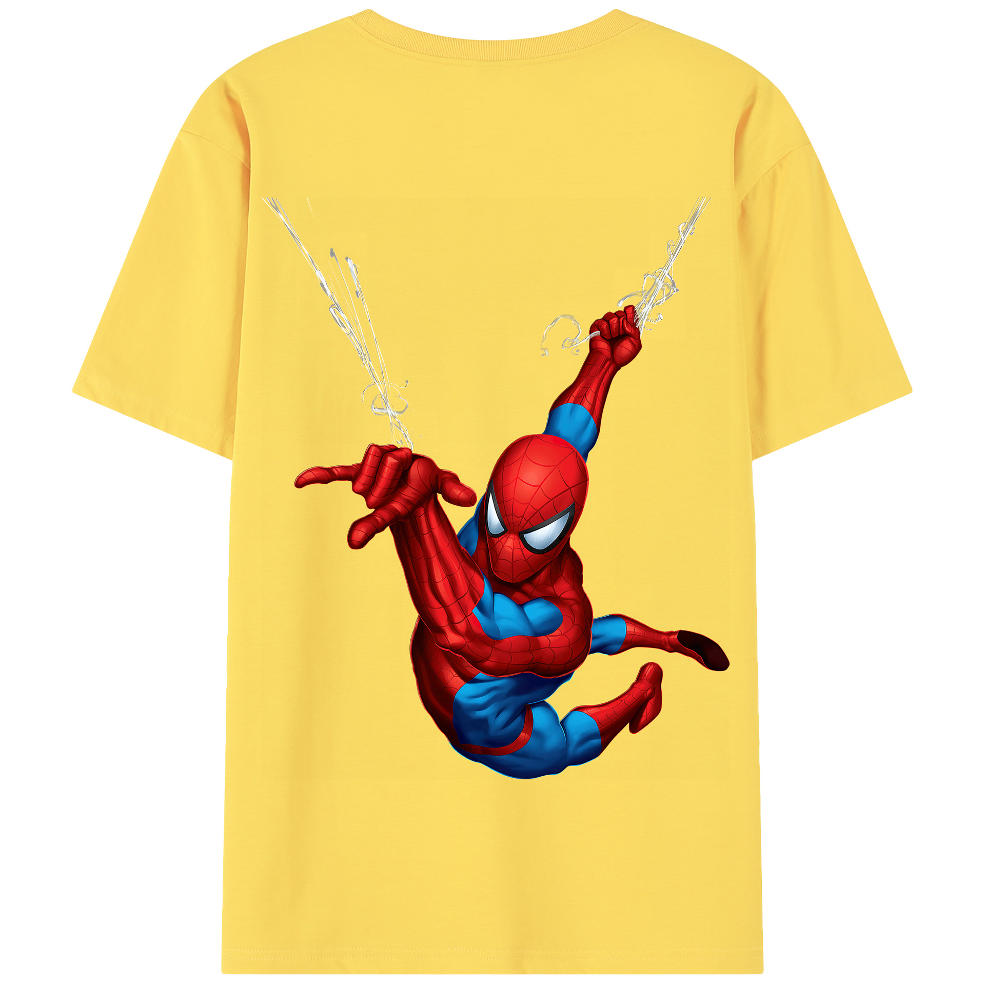 Spider Man スパイダーマン 綿100％半袖Tシャツ（背面プリント）