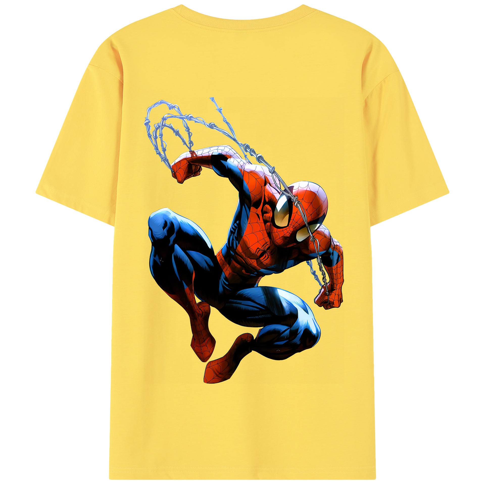 Spider Man スパイダーマン 綿100％半袖Tシャツ（背面プリント）