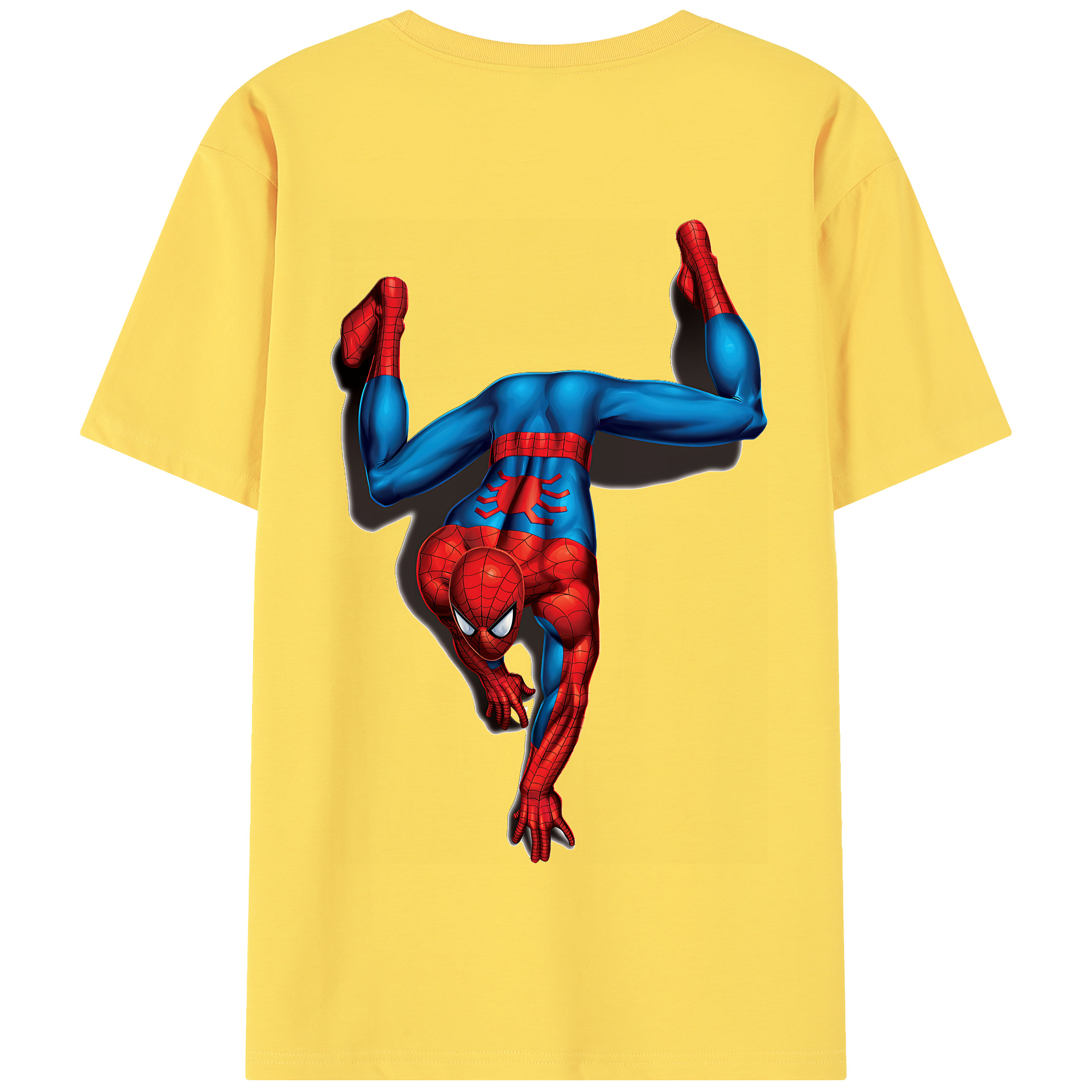 （画像用） Spider Man スパイダーマン 綿100％半袖Tシャツ（背面プリント）