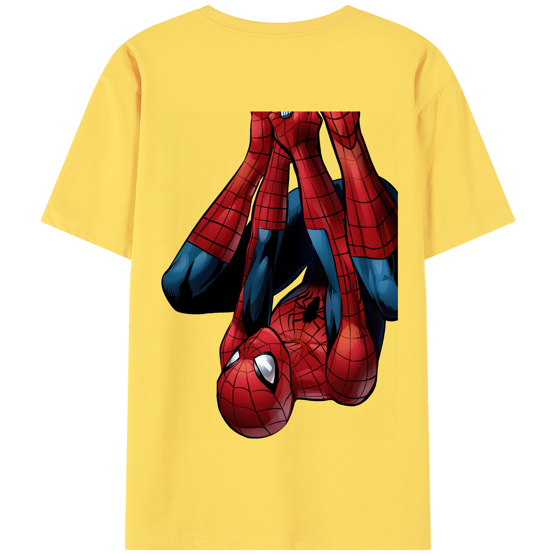 Spider Man スパイダーマン 綿100％半袖Tシャツ（背面プリント）
