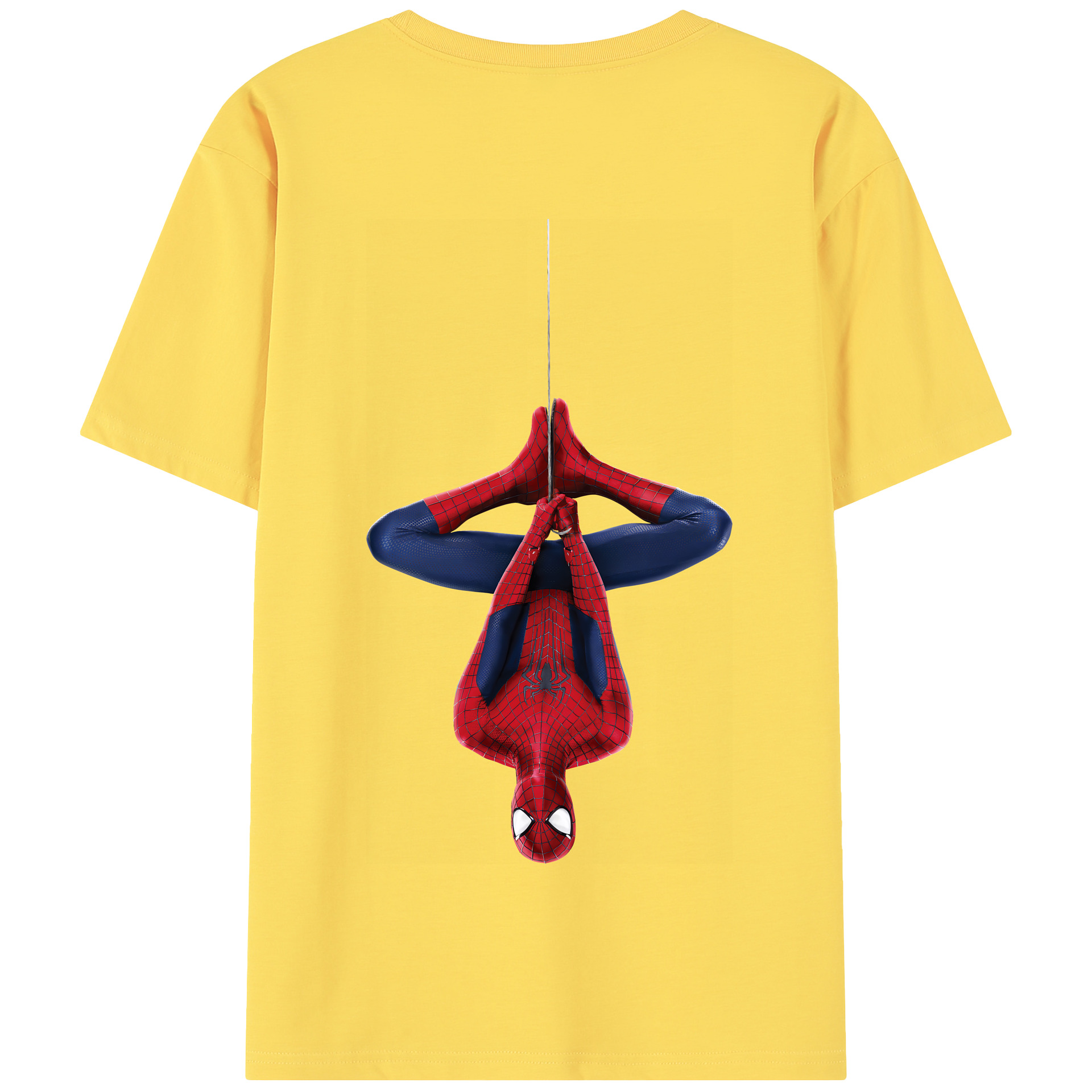 （画像用） Spider Man スパイダーマン 綿100％半袖Tシャツ（背面プリント）