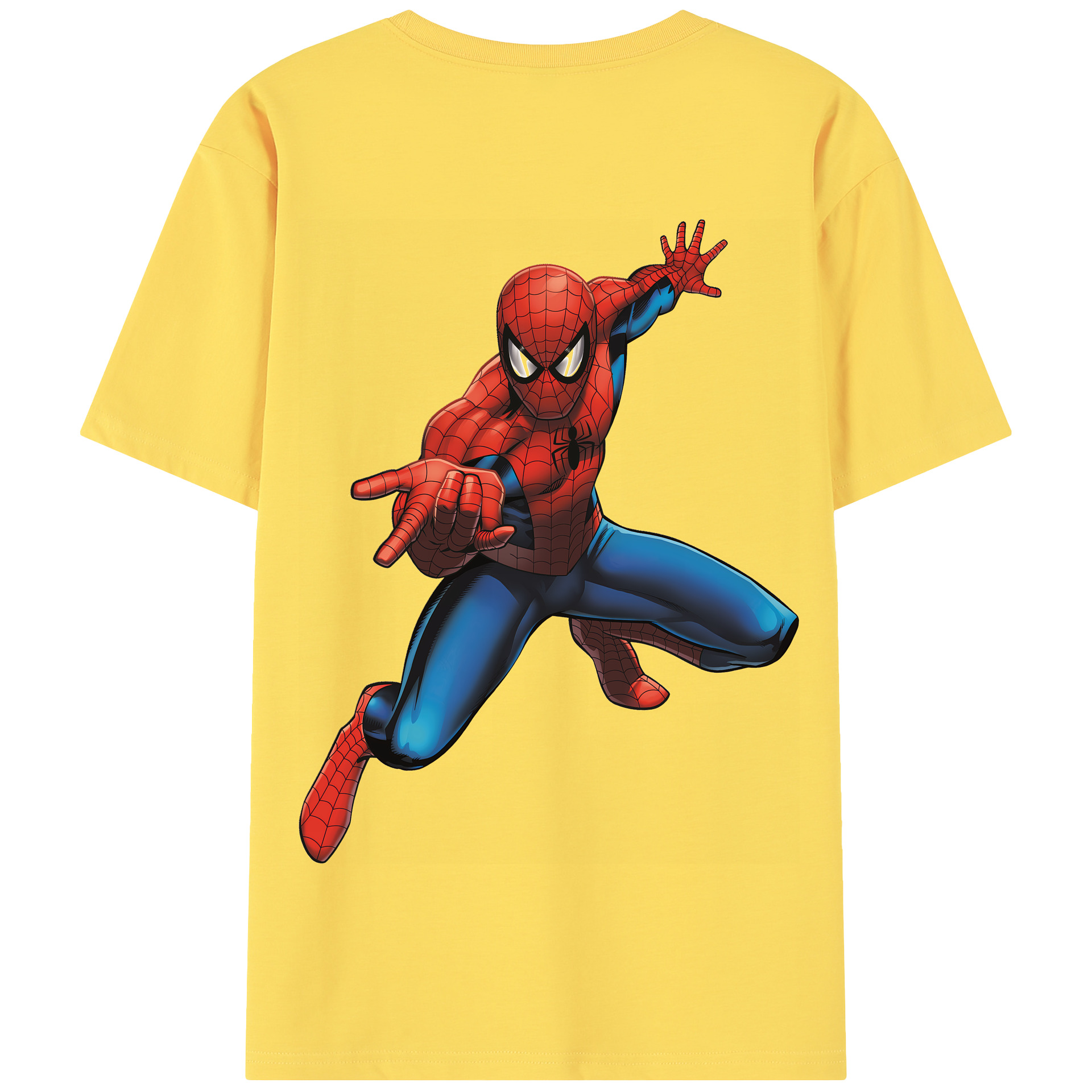 （画像用） Spider Man スパイダーマン 綿100％半袖Tシャツ（背面プリント）
