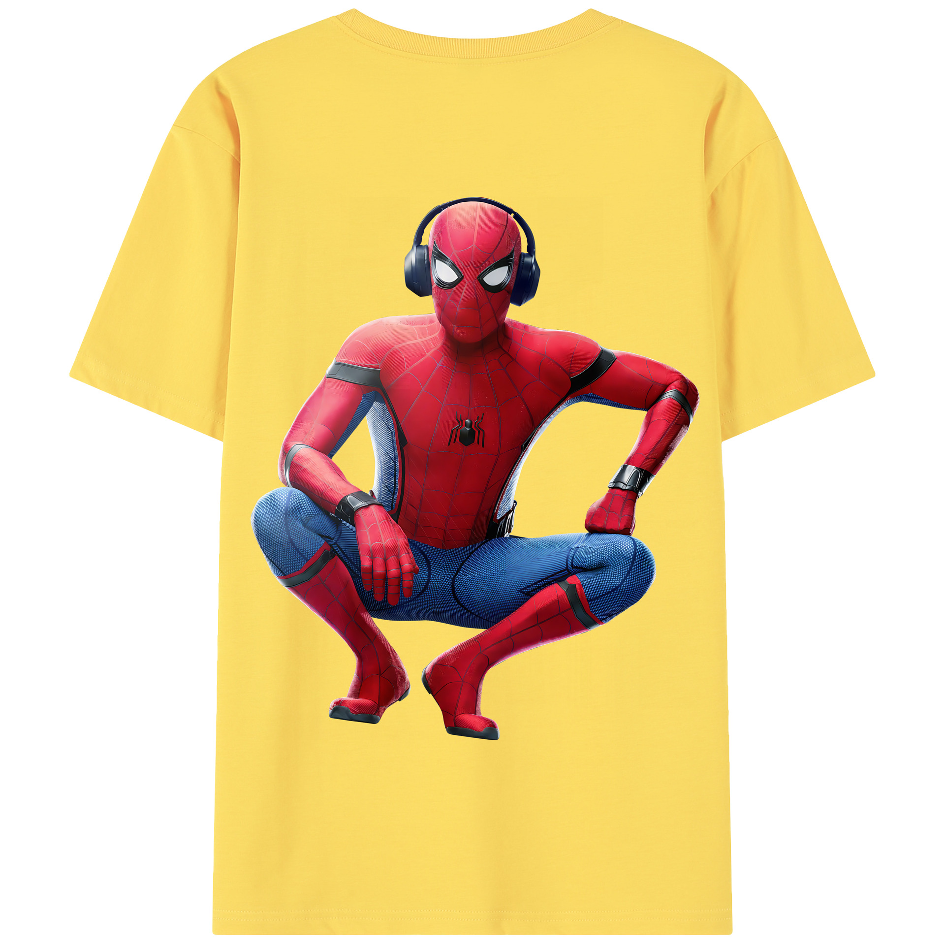 Spider Man スパイダーマン 綿100％半袖Tシャツ（背面プリント）