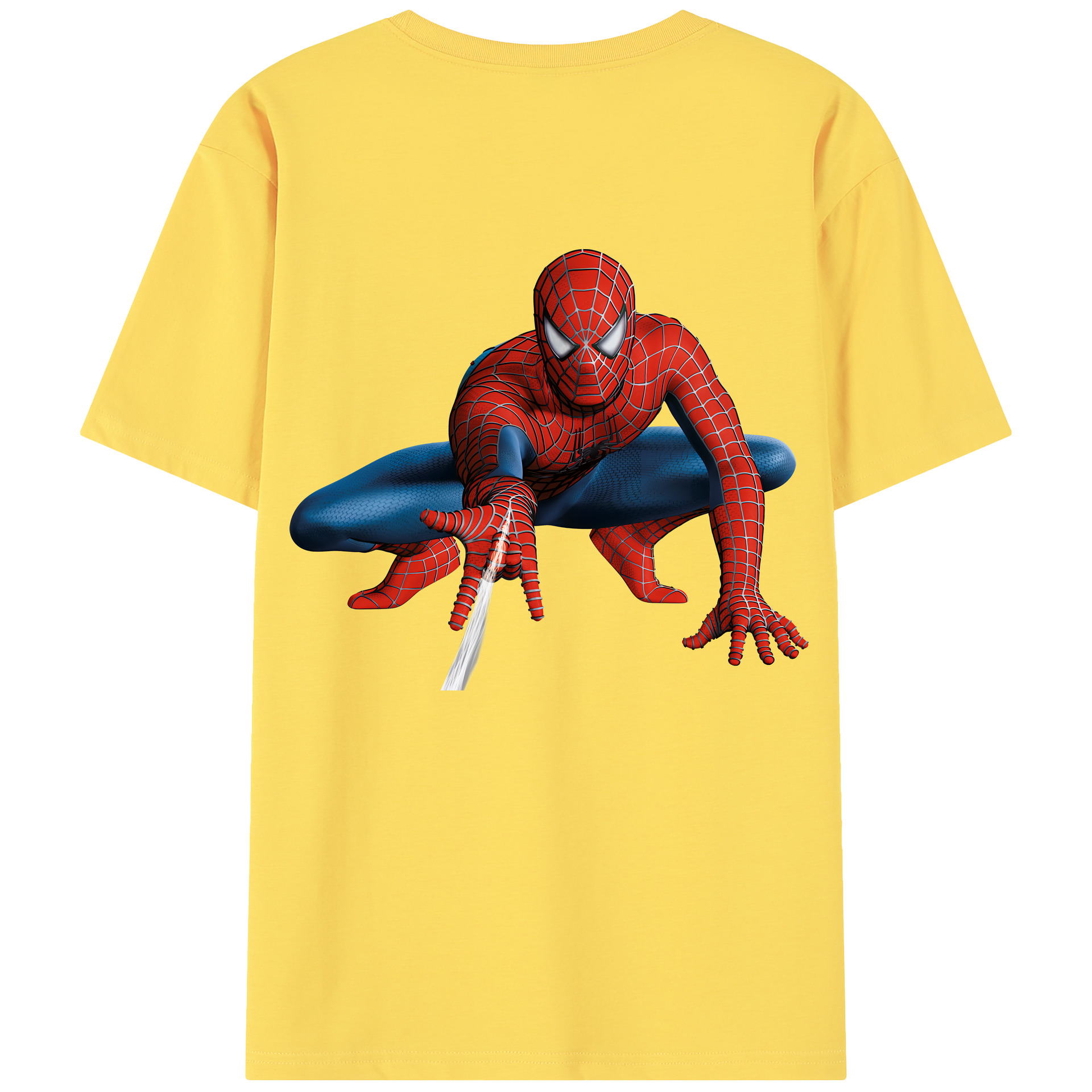 Spider Man スパイダーマン 綿100％半袖Tシャツ（背面プリント）