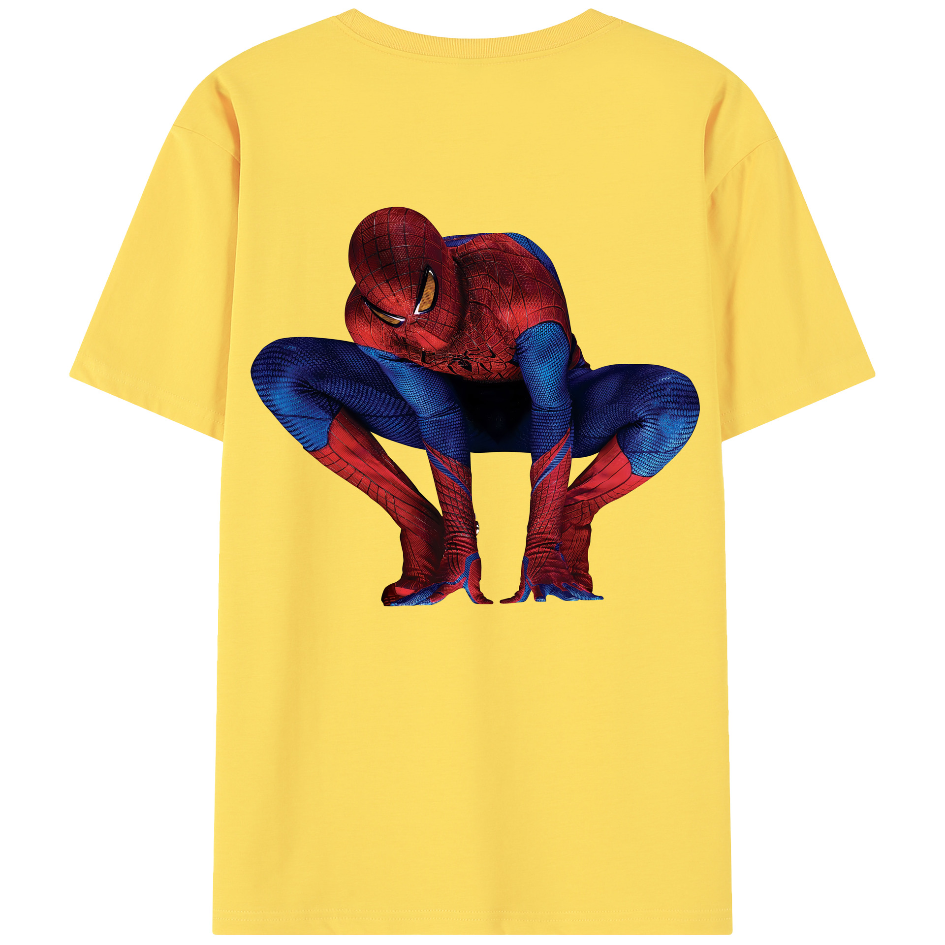 （画像用） Spider Man スパイダーマン 綿100％半袖Tシャツ（背面プリント）