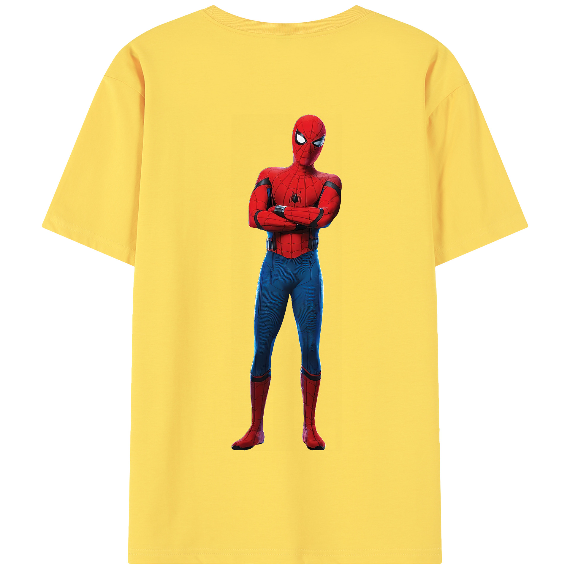 （画像用） Spider Man スパイダーマン 綿100％半袖Tシャツ（背面プリント）