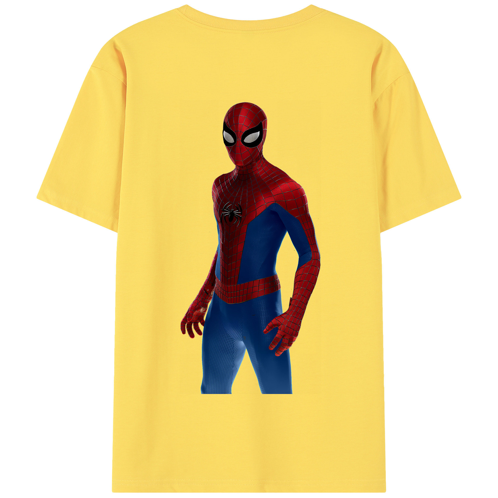 （画像用） Spider Man スパイダーマン 綿100％半袖Tシャツ（背面プリント）