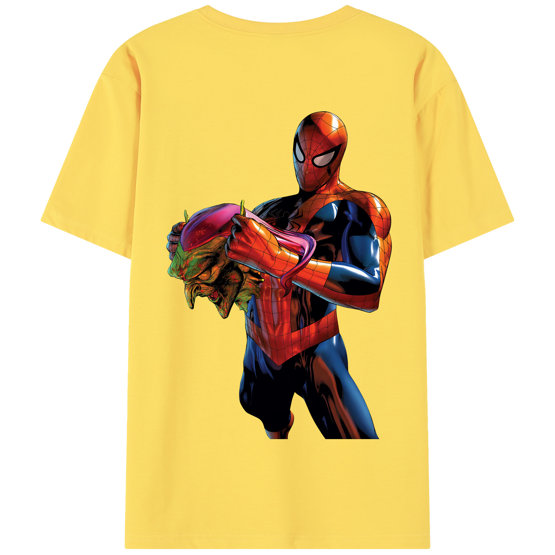 Spider Man スパイダーマン 綿100％半袖Tシャツ（背面プリント）