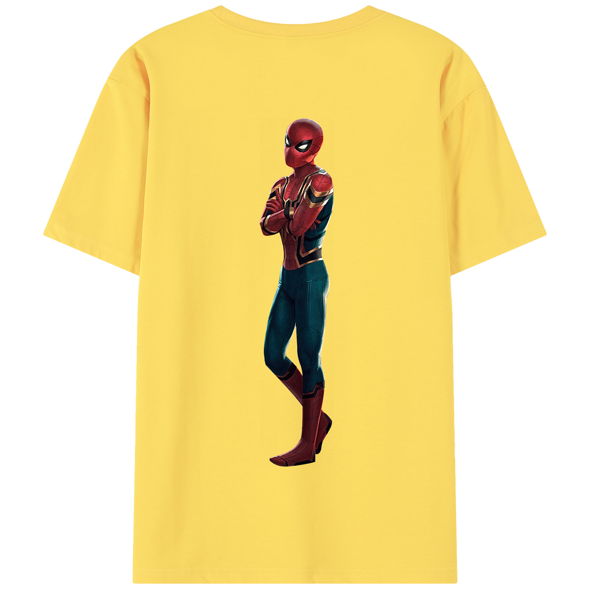 Spider Man スパイダーマン 綿100％半袖Tシャツ（背面プリント）