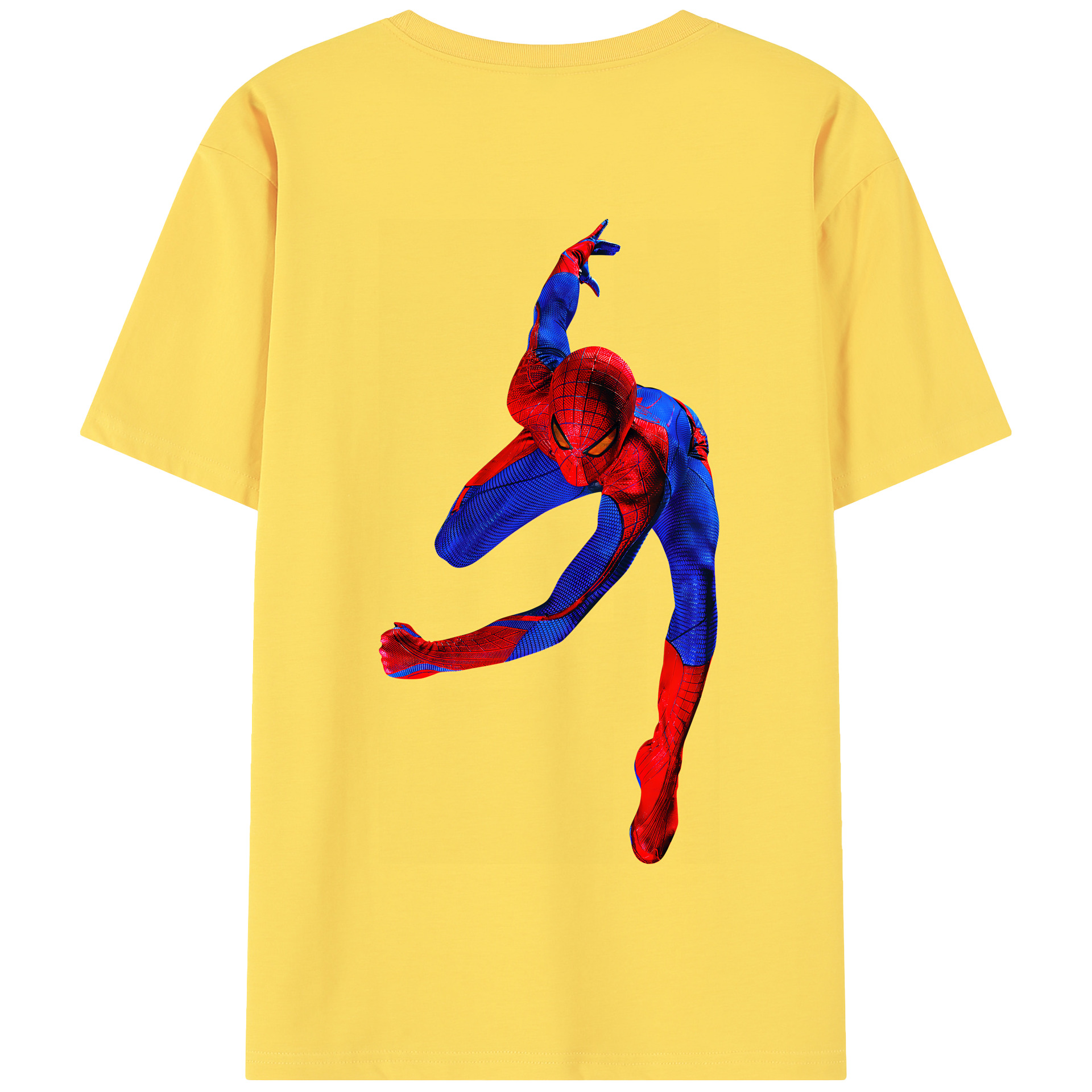 （画像用） Spider Man スパイダーマン 綿100％半袖Tシャツ（背面プリント）