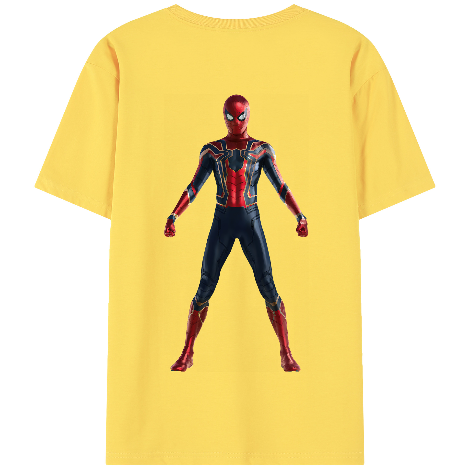 （画像用） Spider Man スパイダーマン 綿100％半袖Tシャツ（背面プリント）