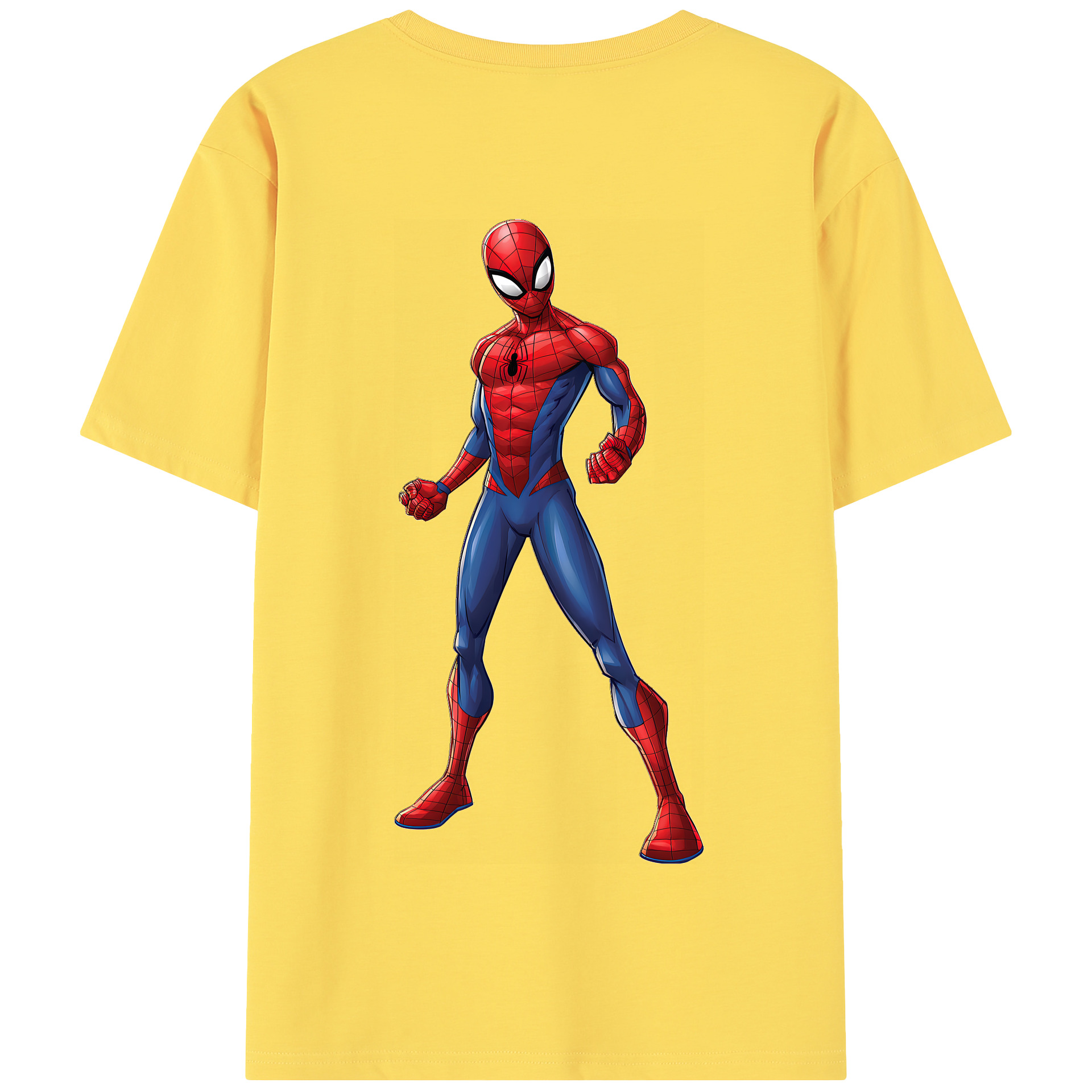 （画像用） Spider Man スパイダーマン 綿100％半袖Tシャツ（背面プリント）