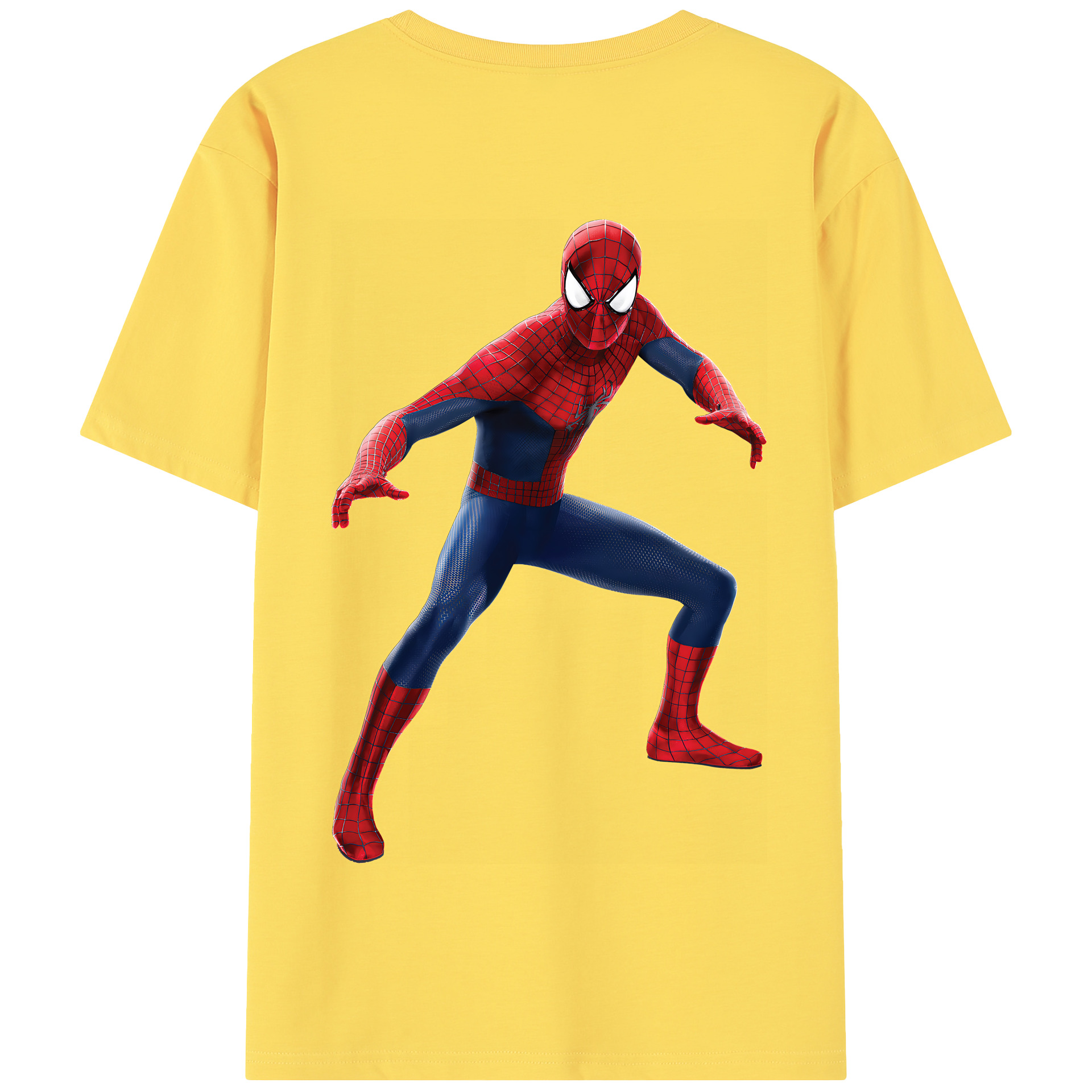 （画像用） Spider Man スパイダーマン 綿100％半袖Tシャツ（背面プリント）