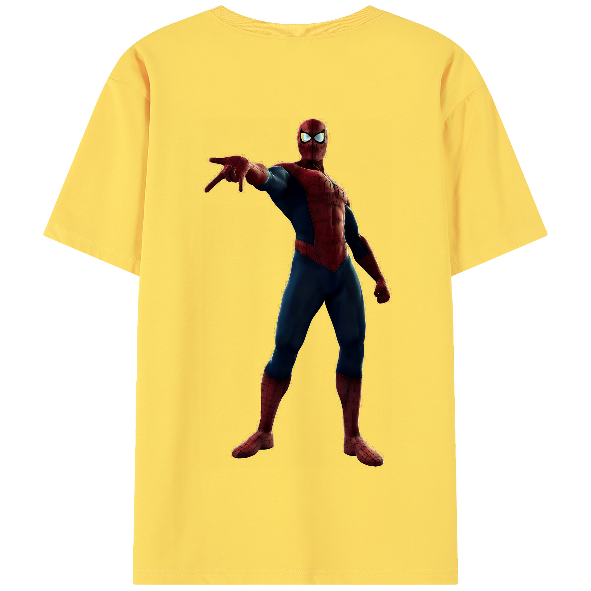 （画像用） Spider Man スパイダーマン 綿100％半袖Tシャツ（背面プリント）
