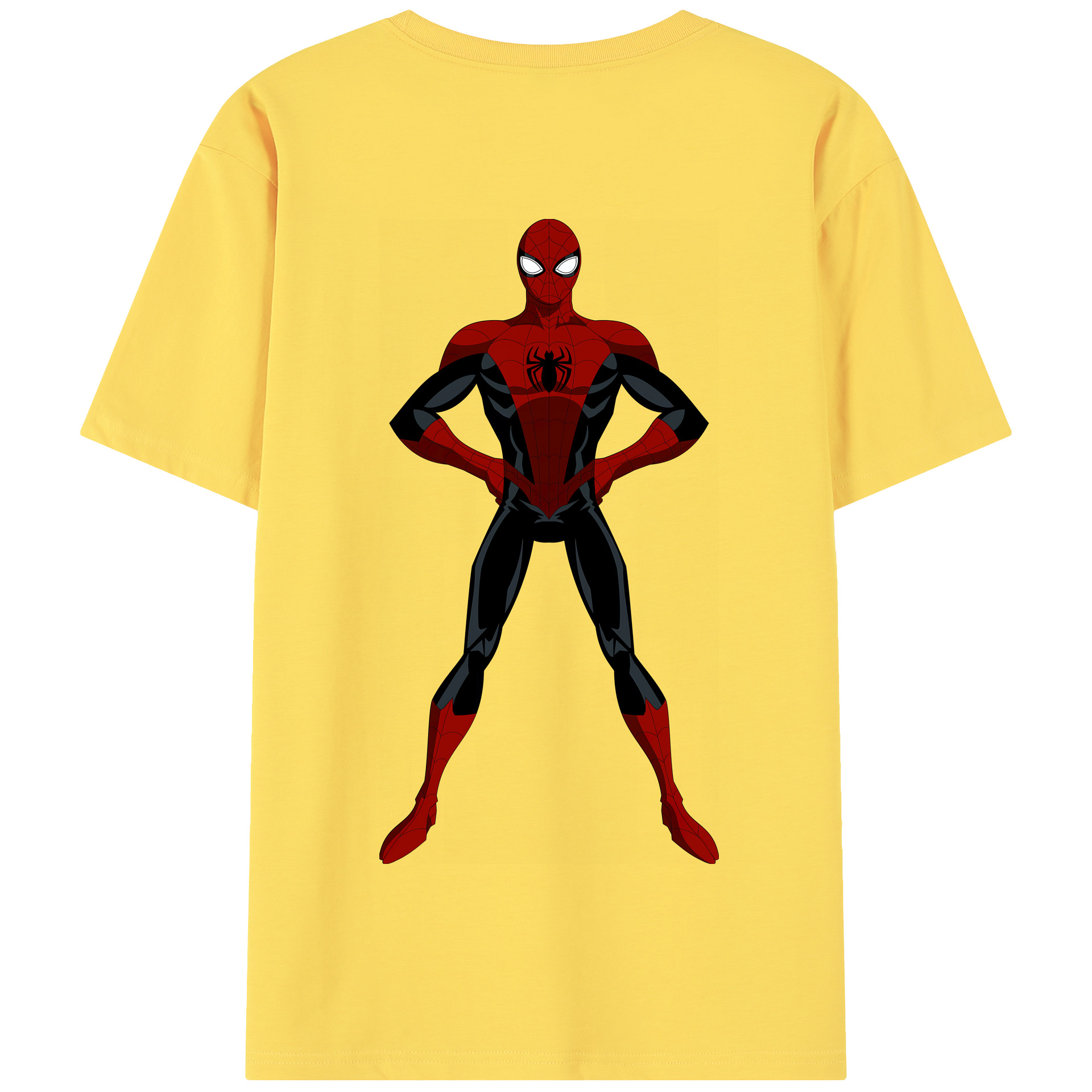 （画像用） Spider Man スパイダーマン 綿100％半袖Tシャツ（背面プリント）