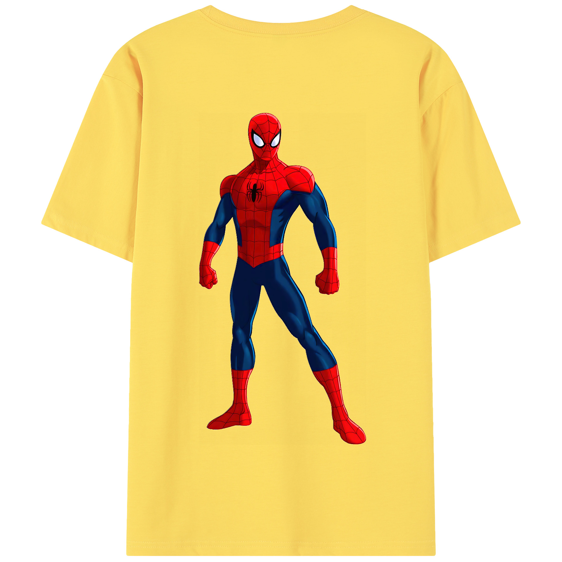 （画像用） Spider Man スパイダーマン 綿100％半袖Tシャツ（背面プリント）