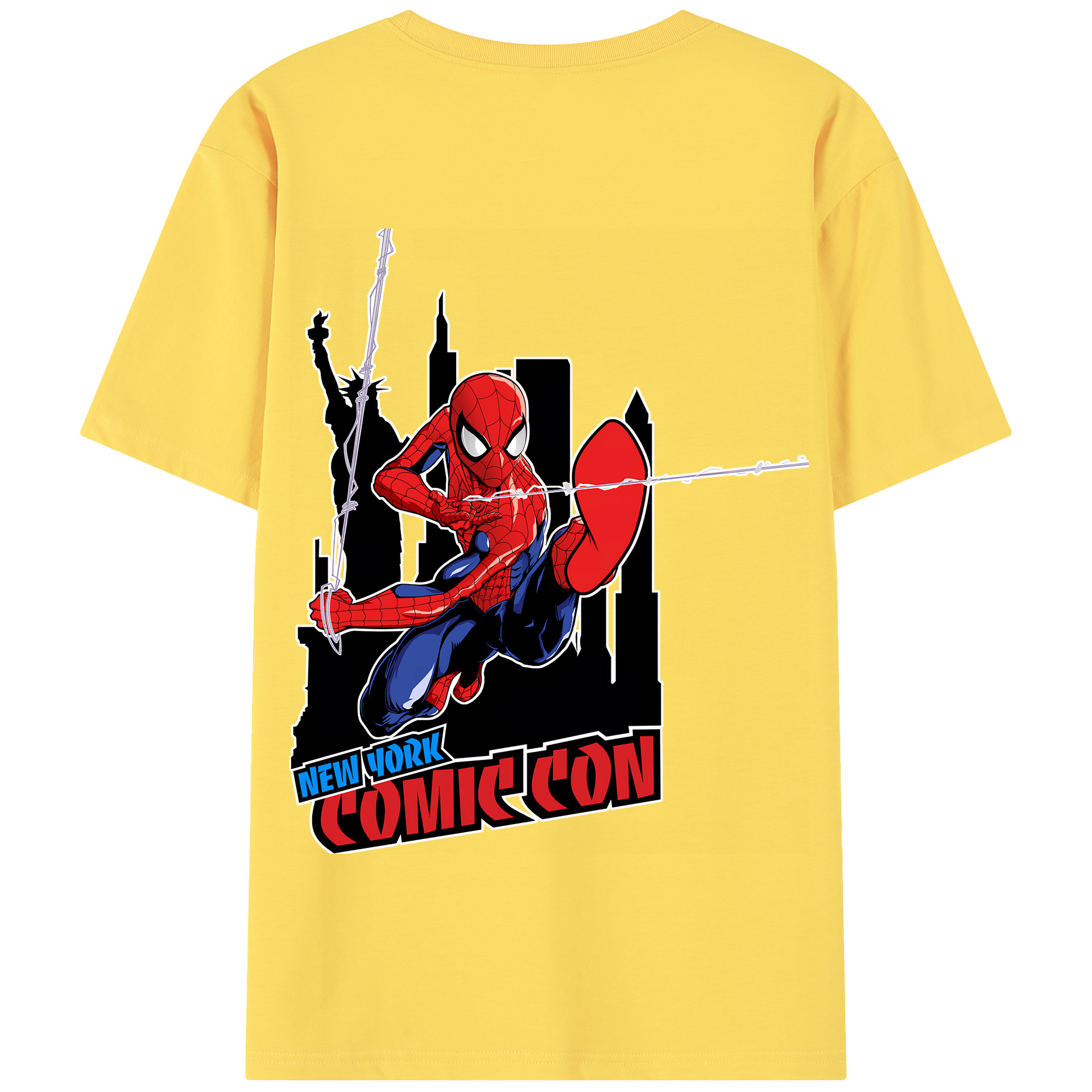 Spider Man スパイダーマン 綿100％半袖Tシャツ（背面プリント）