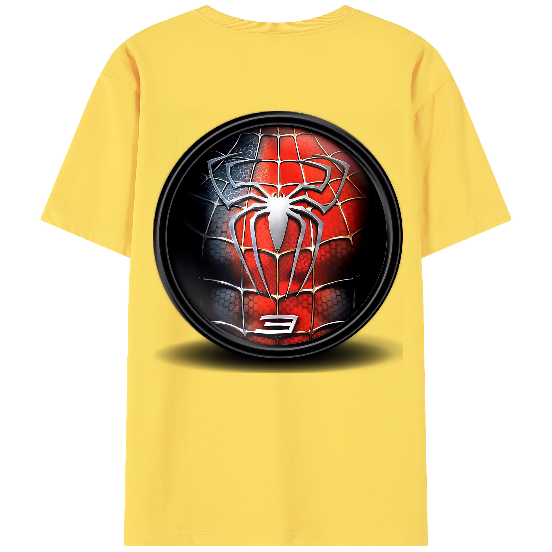 （画像用） Spider Man スパイダーマン 綿100％半袖Tシャツ（背面プリント）