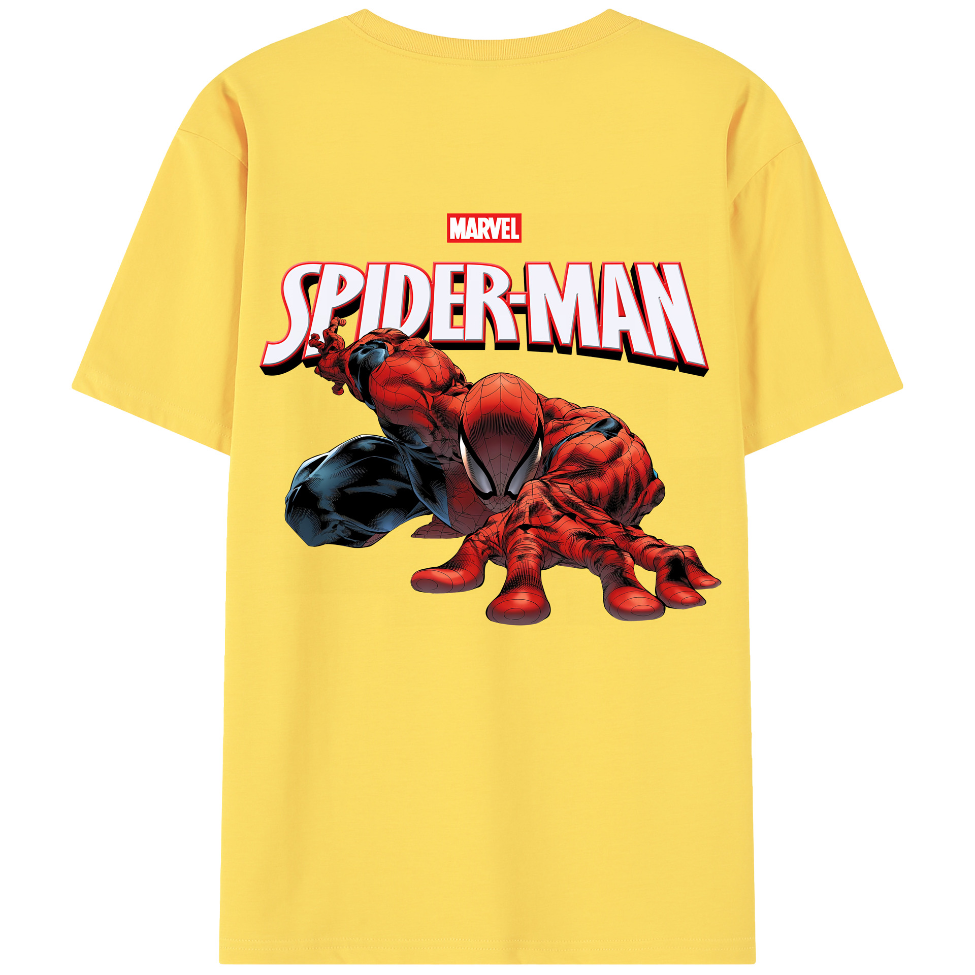 （画像用） Spider Man スパイダーマン 綿100％半袖Tシャツ（背面プリント）
