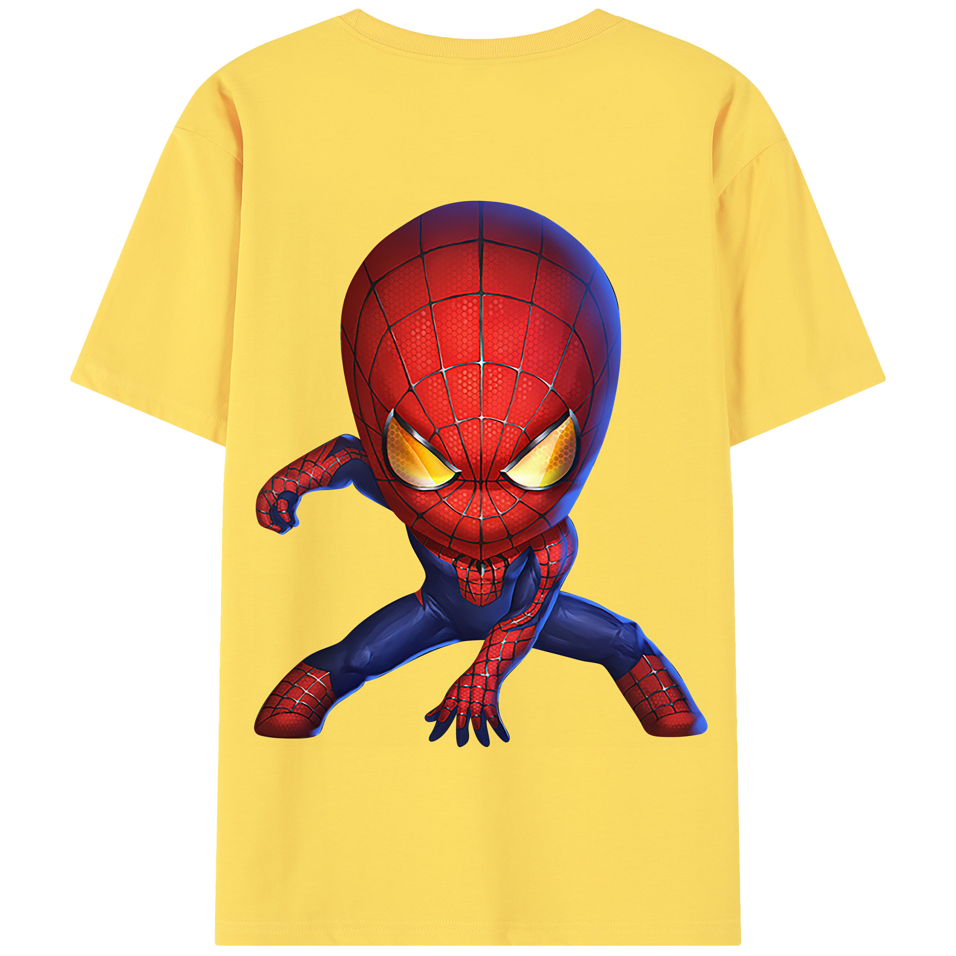 （画像用） Spider Man スパイダーマン 綿100％半袖Tシャツ（背面プリント）