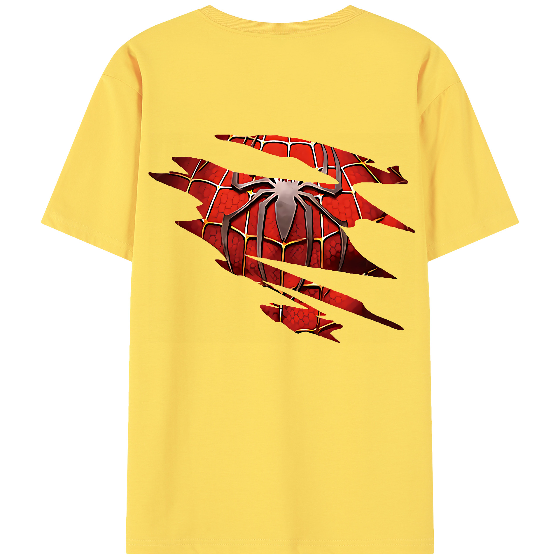 （画像用） Spider Man スパイダーマン 綿100％半袖Tシャツ（背面プリント）